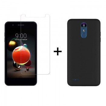 Funda de Gel Negra + Protector Pantalla Vidrio GELPRO6738